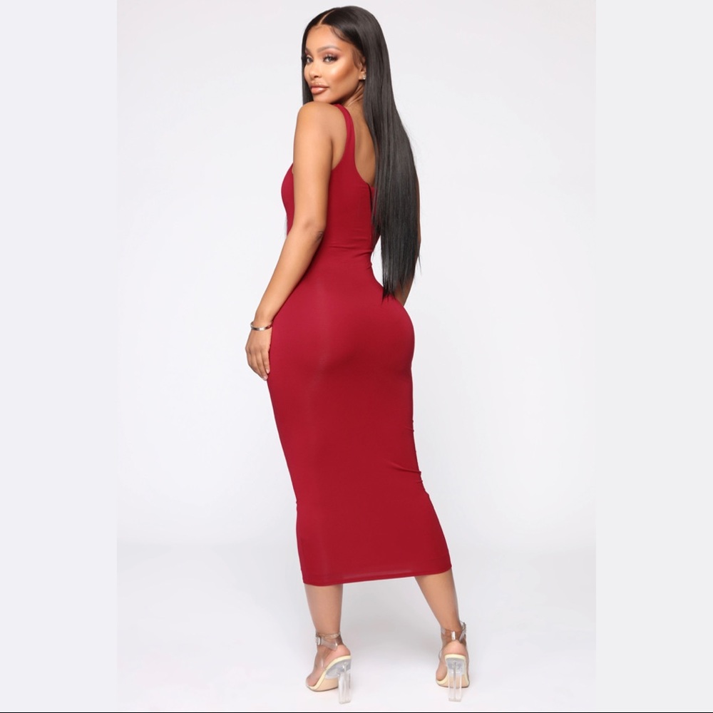 Fashion Nova Midi Dress - S - Red